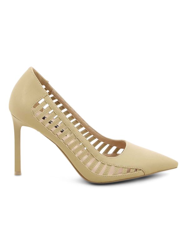 ZETEZ נעלי עקב מחודדות עם חיתוכי לייזר