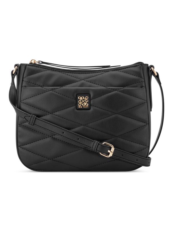 ANDERS תיק קרוס-בודי במראה קווילט גיאומטרי