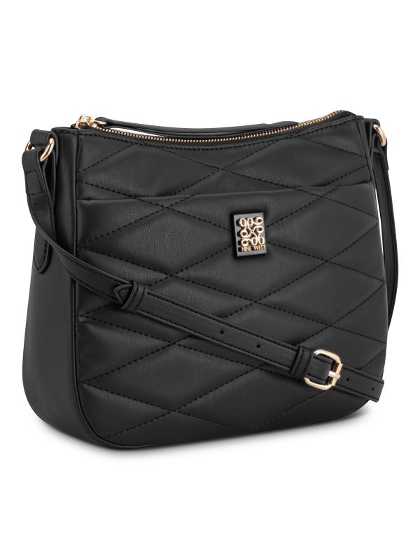 ANDERS תיק קרוס-בודי במראה קווילט גיאומטרי