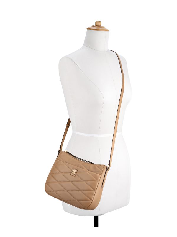 ANDERS תיק קרוס-בודי במראה קווילט גיאומטרי