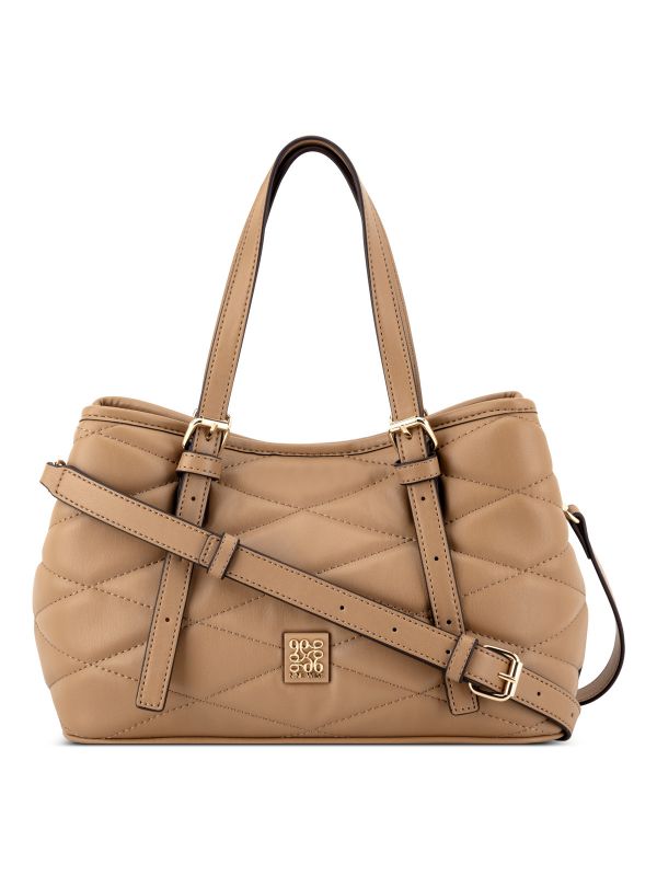 ANDERS תיק נשיאה במראה קווילט גיאומטרי