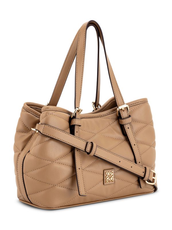 ANDERS תיק נשיאה במראה קווילט גיאומטרי