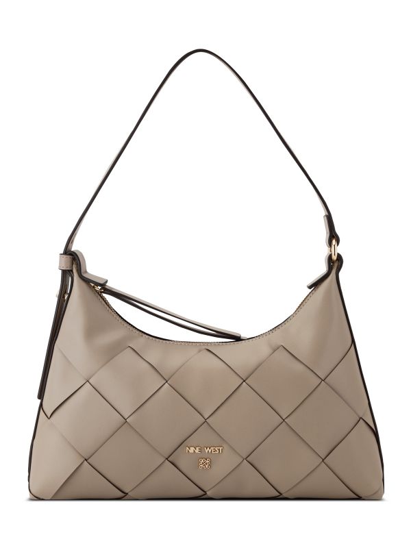 KITRA תיק כתף בדוגמא קלועה