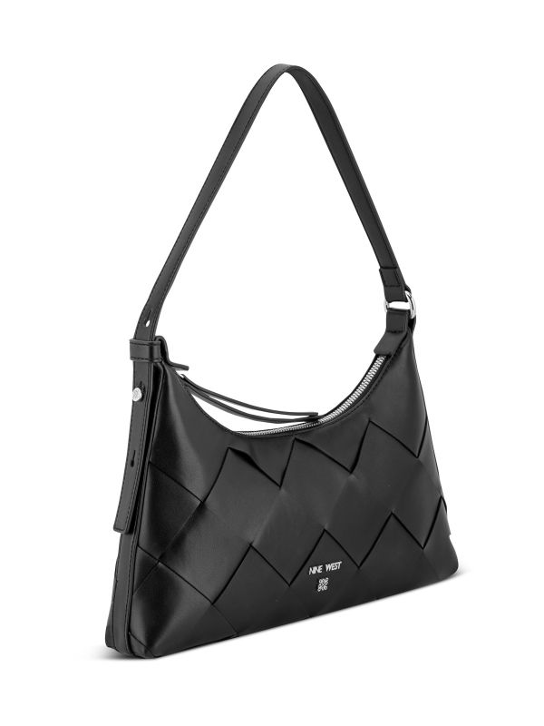 KITRA תיק כתף בדוגמא קלועה