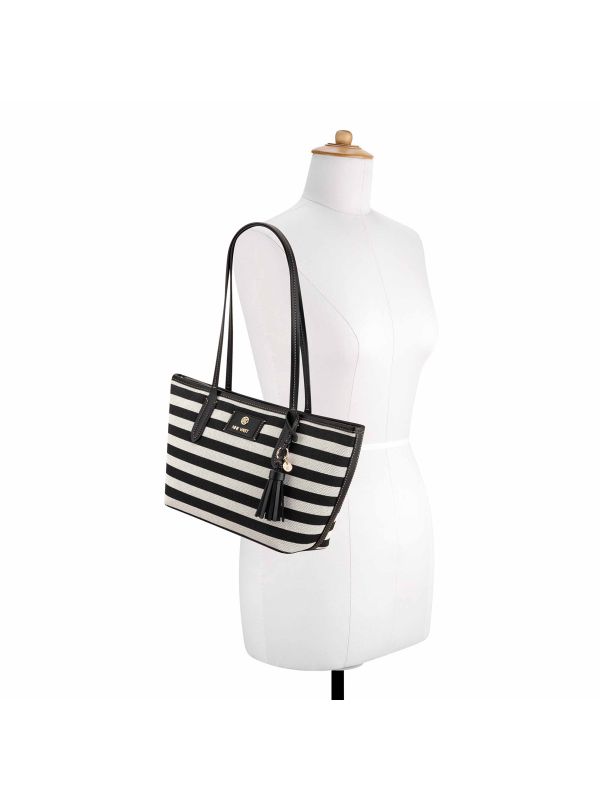 NORI תיק בהדפס פסים