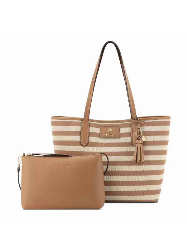 NORI תיק נשיאה בהדפס פסיםם עם ארנק