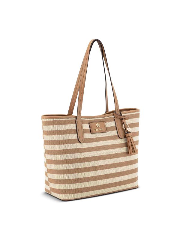 NORI תיק נשיאה בהדפס פסיםם עם ארנק