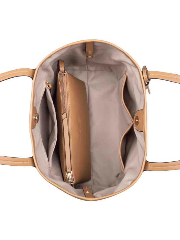 NORI תיק נשיאה בהדפס פסיםם עם ארנק