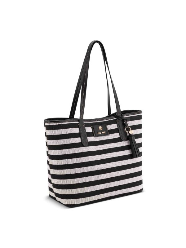 NORI תיק נשיאה בהדפס פסיםם עם ארנק